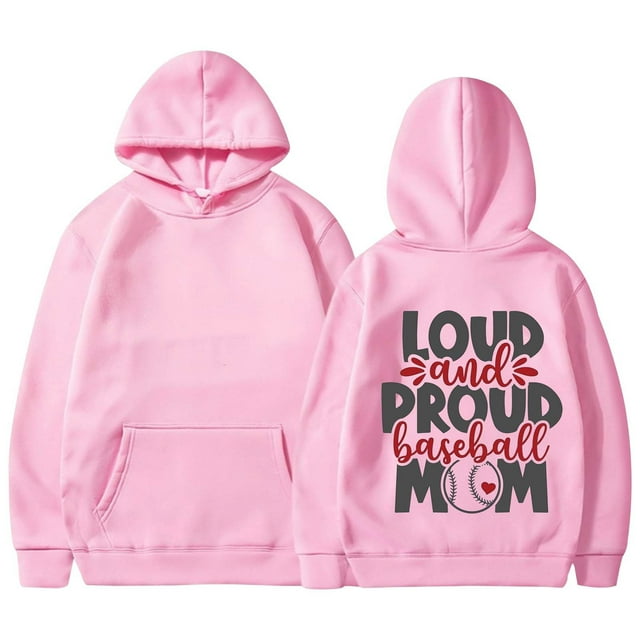 WEAIXIMIUNG Off The Shoulder Sweatshirt Women's Baseball Lettering Slogan Print Pocket Drawstring Print Hoodie