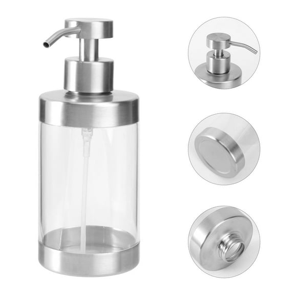 SEWCHICS Stainless Steel Liquid Soap Dispenser Foaming Pump for Bathroom and Kitchen Lotion Hand Soap