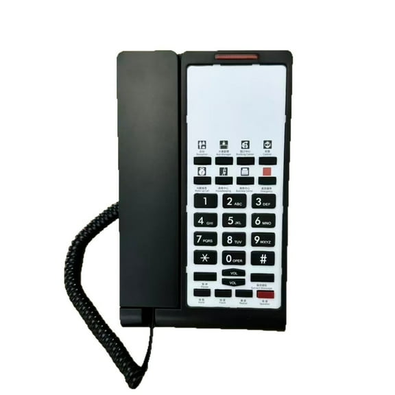Corded Telephone Basic Landline Phone for Seniors Analog Home Phone Wall Mountable Small Desk Guest Room Telephone