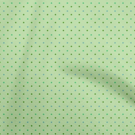 oneOone Silk Tabby Green Fabric Dot Diy Clothing Quilting Fabric Print Fabric By Yard 42 Inch Wide