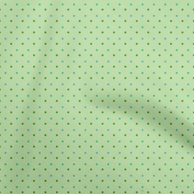oneOone Silk Tabby Green Fabric Dot Diy Clothing Quilting Fabric Print Fabric By Yard 42 Inch Wide