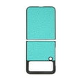 thumbnail image 3 of Funda protectora para teléfono, carcasa de cuero PU resistente a los arañazos para Galaxy Z FLIP 3, color azul, 3 of 5