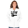 thumbnail image 3 of Low Key Nerd Sarcastic Pun Funny Geek Zip Up Hoodie Men's Women's Brisco Brands X, 3 of 6