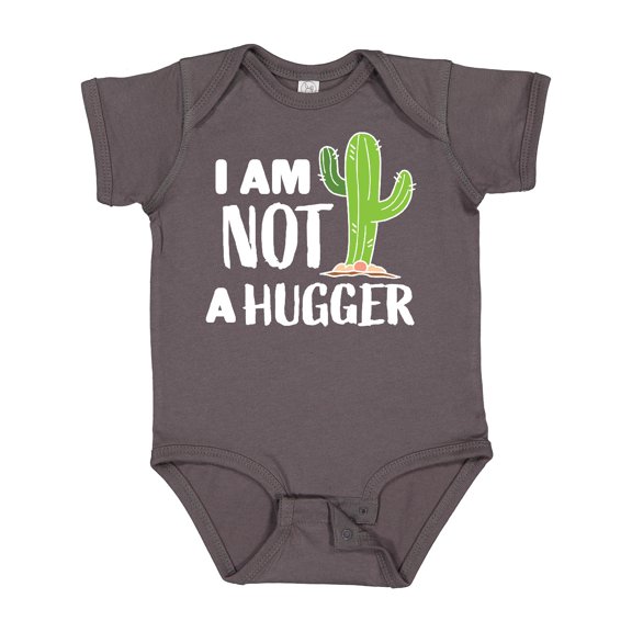 Inktastic I am Not a Hugger with Cactus Boys or Girls Baby Bodysuit