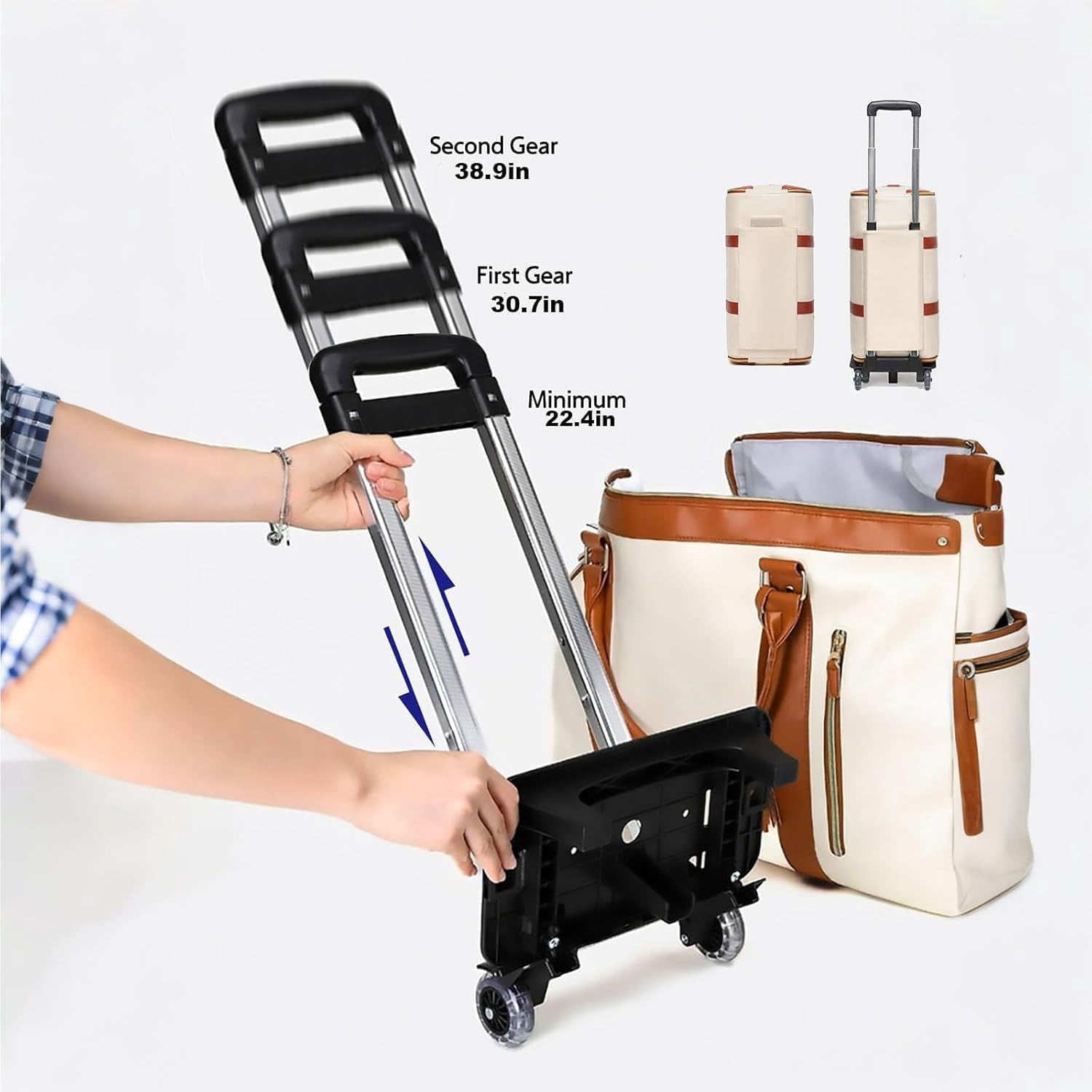 Trendfetchus Foldable Travel Bag 2.0, Foldable Travel Bag for Luggage with Wheels, Tsa-Friendly Size for Airplane