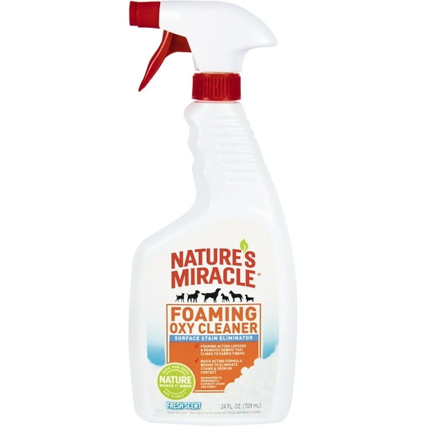 Nature’s Miracle Foaming Oxy Cleaner 24 Ounces, Surface Stain