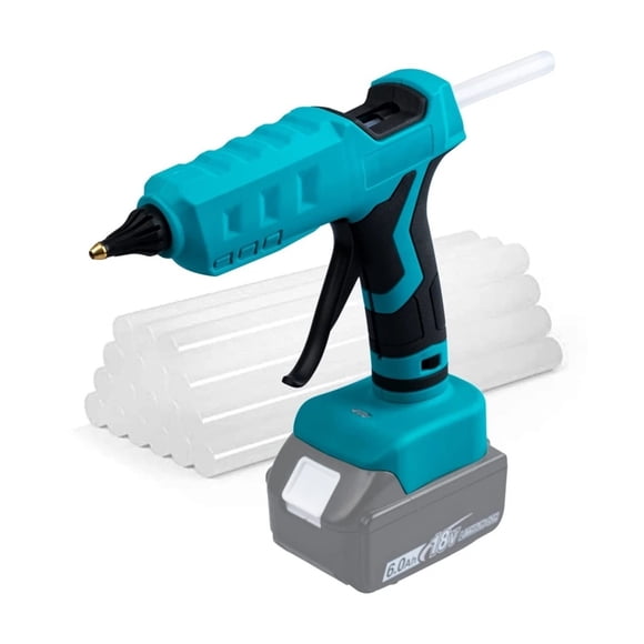 100W Cordless Hot Glue Gun W/ 10PCS 11mm Glue Sticks Home DIY Electric Heat Repair Power Tool ,Easy to Use