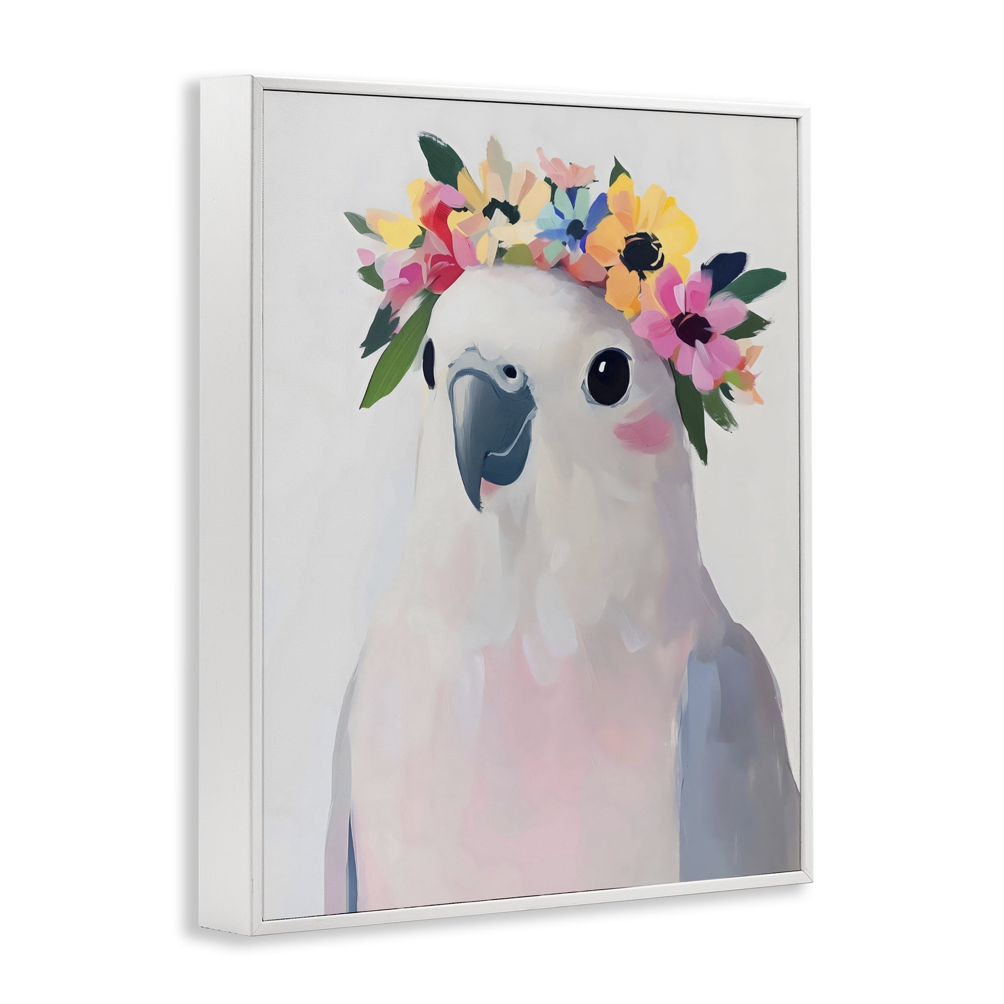 Stupell Industries Flower Crown Dove White Framed Giclee Art, design by The Prints Vibe