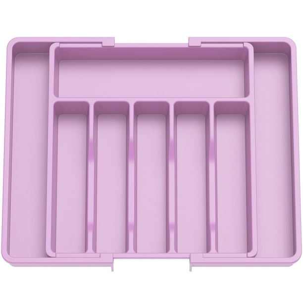 Organizador de cajones para cubiertos Lifewit, expandible, morado, tamaño grande