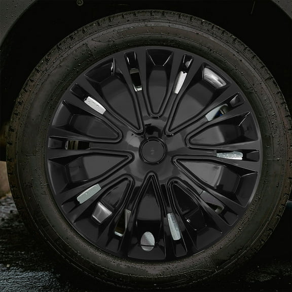 STOBOK Wheel Hub Covers Rim Hub Caps Black PP 1Pcs