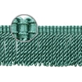 thumbnail image 2 of 3" (7.5cm) Fancy Solid Woven Gimp Header Satiny Bullion Fringe Trim # BFS3WVN,, Atlantic Green Blue #9620 (Dark Green Blue) 5 Yards (15 ft/4.5m), 2 of 2