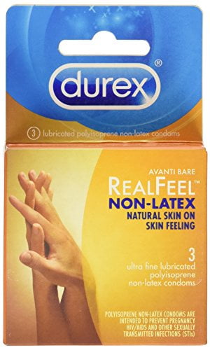 5 Pack Durex Avanti Bare Real Feel Non-Latex Condoms 3 Condoms Each