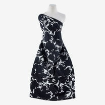 Zelouf Zs1304U Print Linen Rayon  , Sewing, DIY, Crafts Fabric by the Yard, 199 White/black, 5 Yard