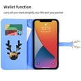 thumbnail image 5 of Feishell for Apple iPhone 14 Pro Max Wallet Case with Wrist Strap,Fashion Gradient PU Leather Deer Magnetic Buckle Folio Flip Stand Credit Card Holder Shockproof Protective Phone Cover,Blue, 5 of 7