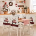 thumbnail image 2 of Christmas Truck Chair Covers Set of 8 Retro Xmas Gnome Poinsettia Leaf Line Plaid Chair Back Covers Stretch Removable Washable Slipcovers Protector for Dining Room Kitchen Party Decor, 2 of 5