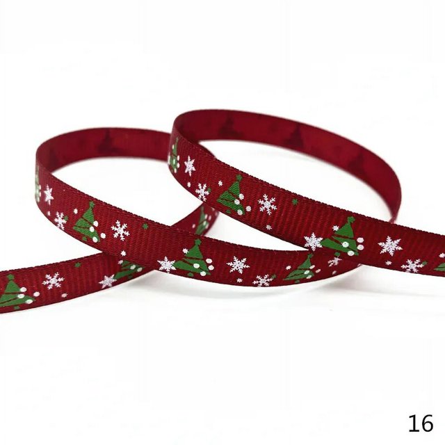 Cintas de grogrén estampadas para envolver regalos, lazos para el pelo, decoración de boda, bricolaje, 5 yardas, 10mm