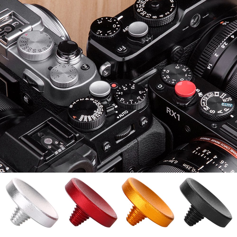 LYUMO 4Pcs Aluminum Alloy Concave Shutter Release Button for Fujifilm X100 X100S X10 X20, Camera