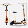 thumbnail image 3 of Soozier Trottinette Électrique Pliable avec Siège pour Enfants de 6 à 14 Ans, Orange, 3 of 10
