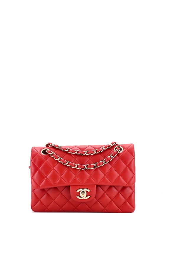 Pre-Owned Classic Double Flap Bag Quilted Lambskin Small By Rebag