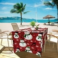 thumbnail image 3 of TSOVTHRID Cute Snowman Print Table Cloth for Rectangular Stretch Polyester Tablecloth, Washable and Wrinkle Resistant, Table Protector Cover for Party Wedding Birthday Christmas Decor, 3 of 7