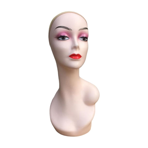 Cabeza de maniquí calva, cabeza de muñeca, maquillaje, pelucas faciales para cosmetología femenina, modelo de exhibición Estilo H