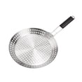 thumbnail image 4 of Pan de cocción Bakeware Pan de cocción de acero inoxidable de acero inoxidable Manija plegable de barbacoa Pan de parrilla de parrilla para acampar de, 4 of 9