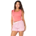 thumbnail image 6 of Celebrity Pink Women's Removable Bow Ribbed Tank Top, Sizes XS-XXXL, 6 of 7