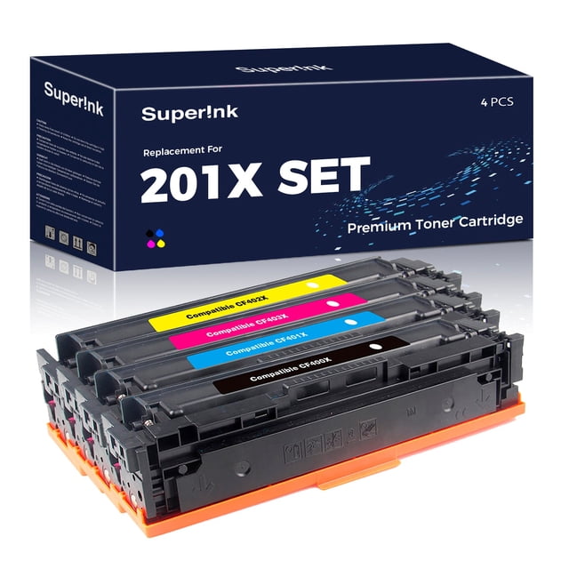 Ensemble de Cartouches Compatibles HP CF400X CF401X CF402X CF403X par Superink