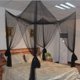 thumbnail image 5 of Moyic 4 postes de esquina para cama, dosel, red completa, tamaño Queen y King, ropa de cama negra Juegos de cama Moyic JJ25258-00, 5 of 5