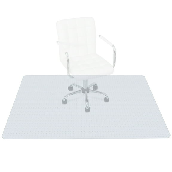 WSSYzyzf 60.2x46.4 Inch PVC Chair Mat for High Pile Carpet, Non-Slip Matte Surface Office Chair Floor Protector, Heavy Duty Desk Mat for Hard Floors and Carpets, Clear