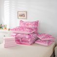 thumbnail image 6 of Manfei Lovely Pink Bow 7pcs Bedding Comforter Set,Fairy Tale Theme Queen Bedding Sets,First Letter E Queen Sheet Sets For Girls,Super Cozy Room Decor Reversible, 6 of 8