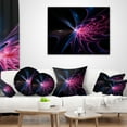 thumbnail image 4 of Designart Blue Fractal Light Art in Dark - Abstract Throw Pillow - 16x16, 4 of 5