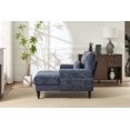 thumbnail image 2 of Chaise Lounge Indoor, Modern Upholstered Sleeper Chair and Sleeper Sofa for Living Room, Small Space, Blue, 2 of 8