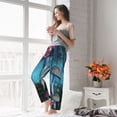 thumbnail image 4 of Uemuo Fantasy Mushrooms Pattern Women's Wide Leg Palazzo Lounge Pants with Pockets Light Weight Loose Comfy Casual Pajama Pants-Small, 4 of 9