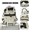 thumbnail image 3 of FORMRS Mini Backpack Purse for Women Travel Daypack Casual Shoulder Bag, Small Black Flowers, 3 of 7