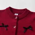 thumbnail image 6 of Ruyang Girls Knitted Sweater Cardigan with Bowknot School Ribbed Knit Sweaters Jacket Button Down Crewneck Preppy Tops, 6 of 6