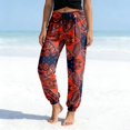 thumbnail image 4 of SONXAHE Women's Paisley Print Jogger Pants Light Cut Weekend Walk Daily Travel Trousers, 4 of 6