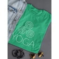 thumbnail image 3 of Triskele Triple Spiral Symbol Women Kelly Green Yoga T-Shirt, Female Small, 3 of 4