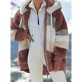 thumbnail image 3 of Contrasting Lamb Wool Padded Coat, Gift For Lover - S, 3 of 5