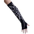 thumbnail image 3 of JISEN Gants Punk d'Hiver Tricotés Extensibles Doux Sans Doigts Filet Araignée, 3 of 4