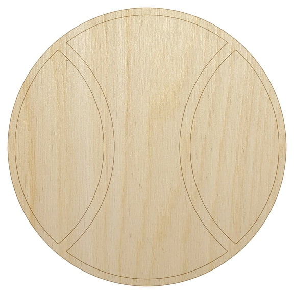 Tennis Ball Wood Shape Unfinished Piece Cutout Craft DIY Projects - 4.70 Inch Size - 1/8 Inch Thick