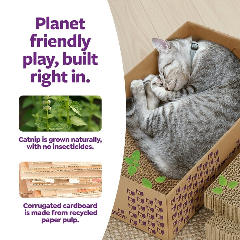 SmartyKat Super Scratcher and Stacker Box Wide Corrugated Cat
