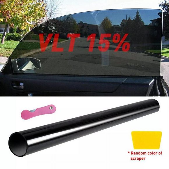 10ft x 20" Universal Window Tint Film Roll, 15% VLT, PET Material, Blocks UV/IR, Heat & Glare Reduction, with Application Tool for Cars, Home & Office Glass