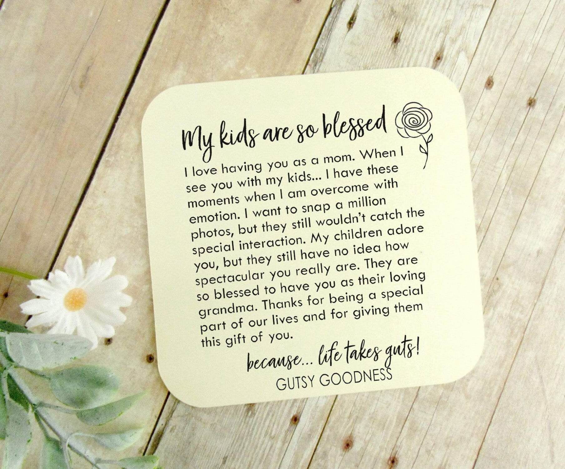 Nana Keychain Gutsy Goodness Bronze Metal Best Part You as Mom Kids Grandma Adult Female Jewelry Gift Daughter