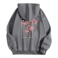thumbnail image 3 of BILIKEYU Women's Fashion Casual Print Long Sleeve Round Neck Drawstring Hooded Sweatshirt, Sweatshirt for Women, Womens Tops, Fall Clothes, 3 of 4
