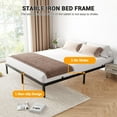 thumbnail image 5 of 6 Inch Queen Bed Frame Without Headboard, No Box Springs Needed, Low-Profile Metal Platform Bed Frame Supporting Mattress Foundation, 800 Lbs Load Capacity/Easy to Assemble/Noiseless/Black, 5 of 9