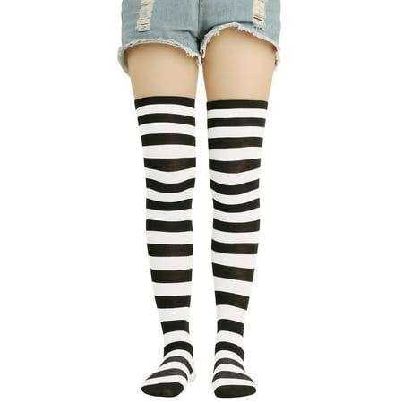 

BELLZELY Compression Socks for Women Clearance Women Printed Long Tube Knee Socks Striped Garter Cute Accessories Cat Party