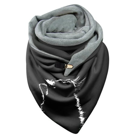 

Dadaria Neck Scarf for Women Fashion Winter Women Print Button Soft Wrap Casual Warm Scarves Shawls B Women