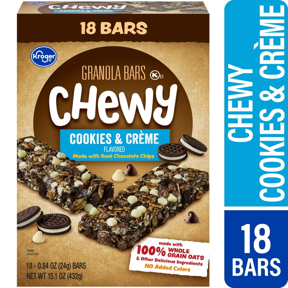 Kroger Cookies & Créme Chewy Granola Bars 18 ct / 0.84 oz - 5 Pack
