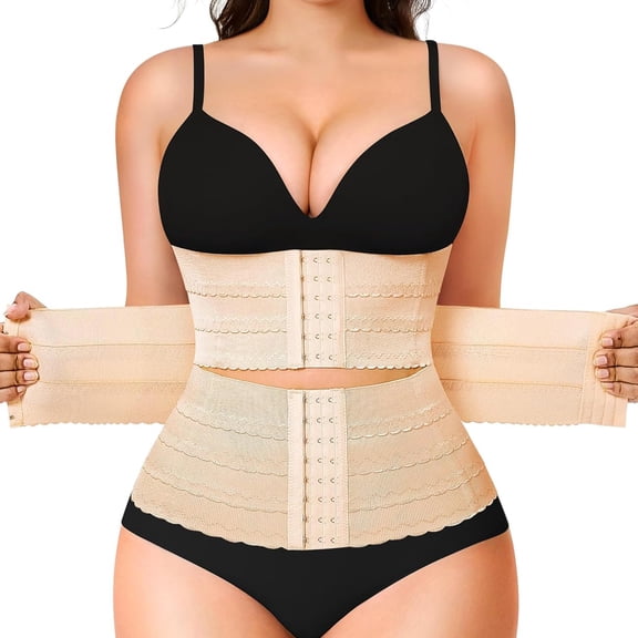 XIRQI Waist Trainer for Women Corset Shapewear Segmented Waist Cincher Tummy Control Faja Body Shaper,Segmented Versatile Stomach Wrap
